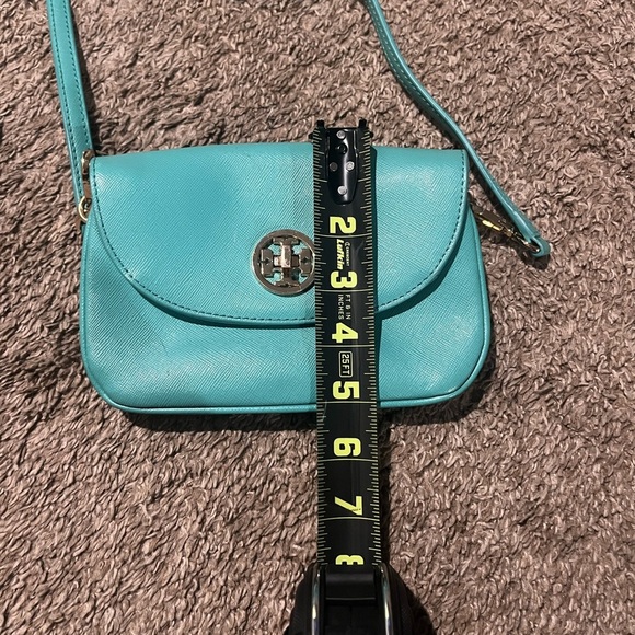 Tory Burch Designer Teal Blue Crossbody Purse - Picture 4 of 7